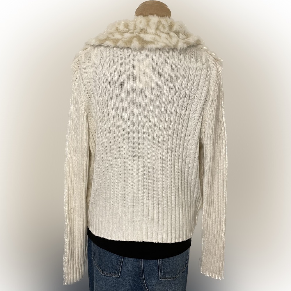 NWT Cato Mock Fur Zippered Sweater - Picture 3 of 6